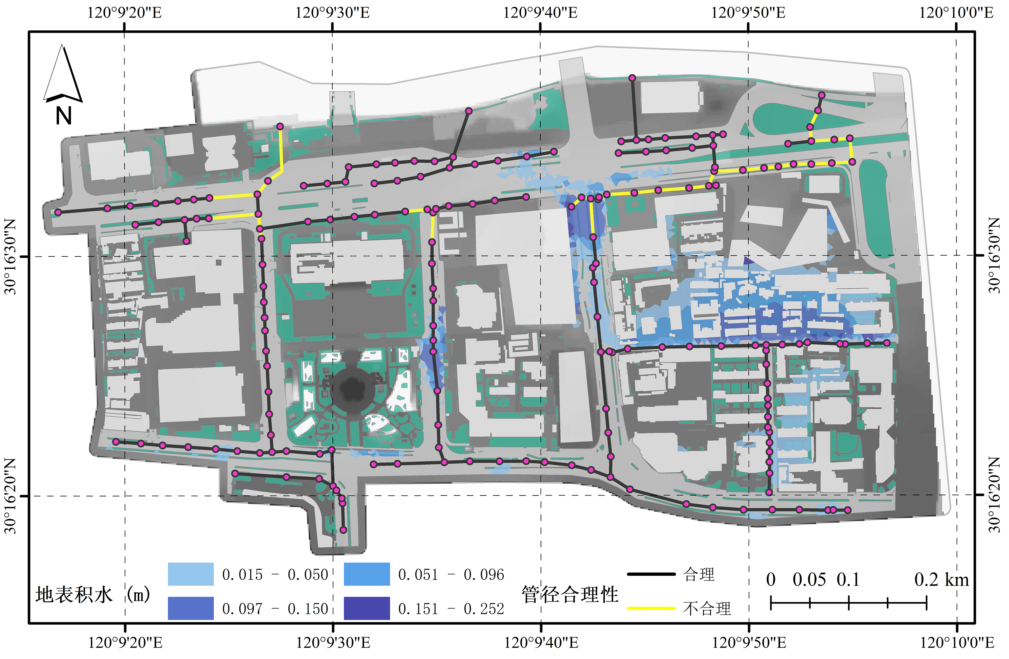基于管网现状、运行状态及城市空间数据，融合GIS分析、UFIM模型与多目标决策技术，系统评估管网结构缺陷、运行效能与改造紧迫性，精准识别高风险区域与改造优先级，并预测改造后的综合效益。成果助力市政部门实现精准摸排、及时消隐、高效运维，为项目库建设、资金分配与长效管理提供科学依据，支撑安全、韧性、智慧的地下管网体系建设。